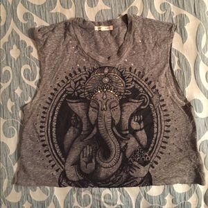 Grey elephant crop top!